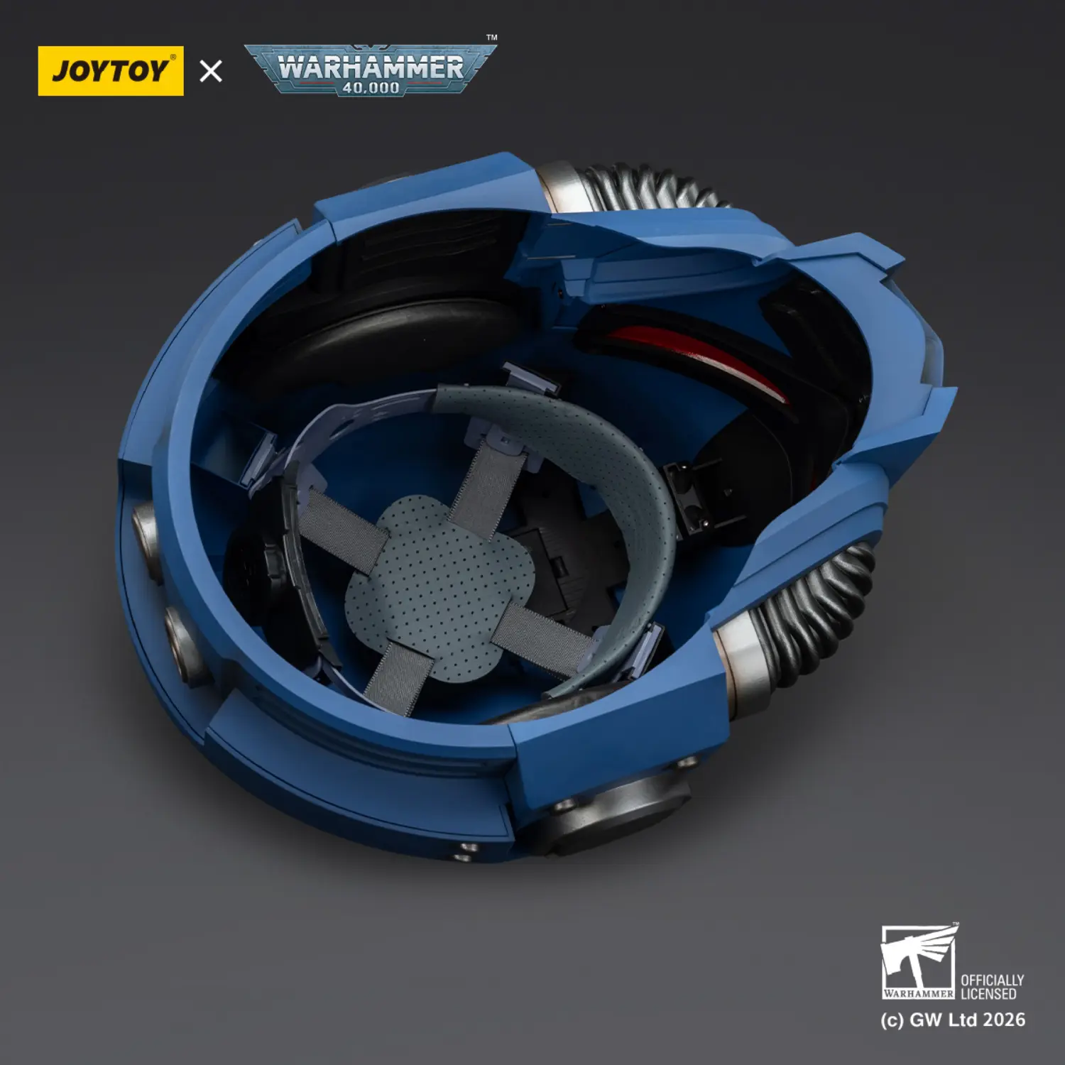 Inside Of The Action Figure Joytoy Ultramarines Captain Mkx Helmet 1 1 Life Size Replica Warhammer 40k