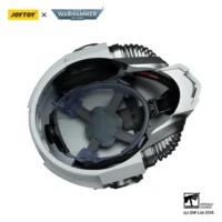 inside of the Action Figure - JOYTOY White Scars MkX Helmet 1 1 Life-Size Replica - Warhammer 40K in white background