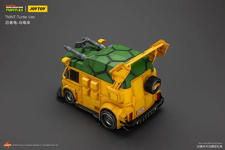 Left Back Upward Side Of The Vehicle Model Turtle Van (party Wagon) Tmnt Nickelodeon 1 18 Joytoy Teenage Mutant Ninja Turtles Rectangle Image