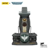 the Display Stand of Action Figure Helmet - Dark Angels MkX 1 1 Life-Size Wearable Replica - JOYTOY Warhammer 40K in white background The Display Stand Of Action Figure Helmet Dark Angels Mkx 1 1 Life Size Wearable Replica Joytoy Warhammer 40k In White Background