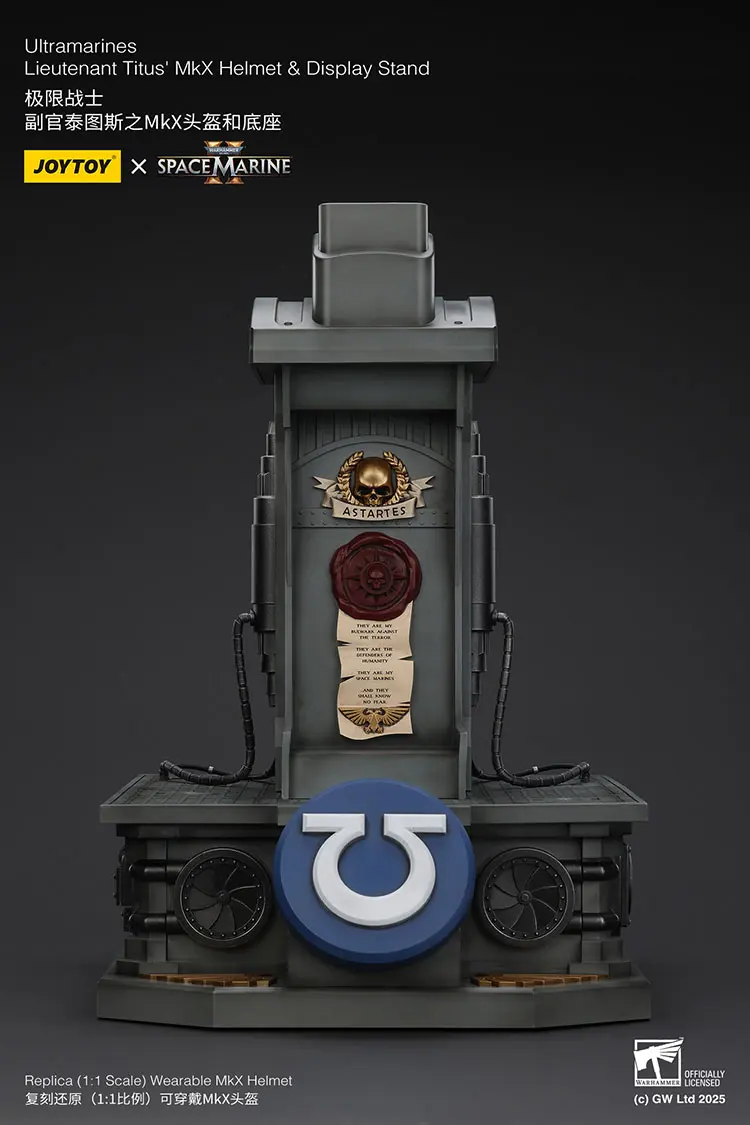 the Display Stand of Action Figure Helmet - Ultramarines Lieutenant Titus' MkX Helmet 1 1 Life-Size Wearable Replica - JOYTOY Warhammer 40K rectangle image The Display Stand Of Action Figure Helmet Ultramarines Lieutenant Titus' Mkx Helmet 1 1 Life Size Wearable Replica Joytoy Warhammer 40k Rectangle Image