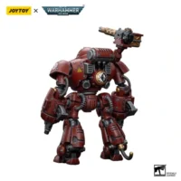 The Back Of Action Figure Adeptus Mechanicus Kastelan Robot With Heavy Phosphor Blaster 1 18 Joytoy Warhammer 40k In White Background