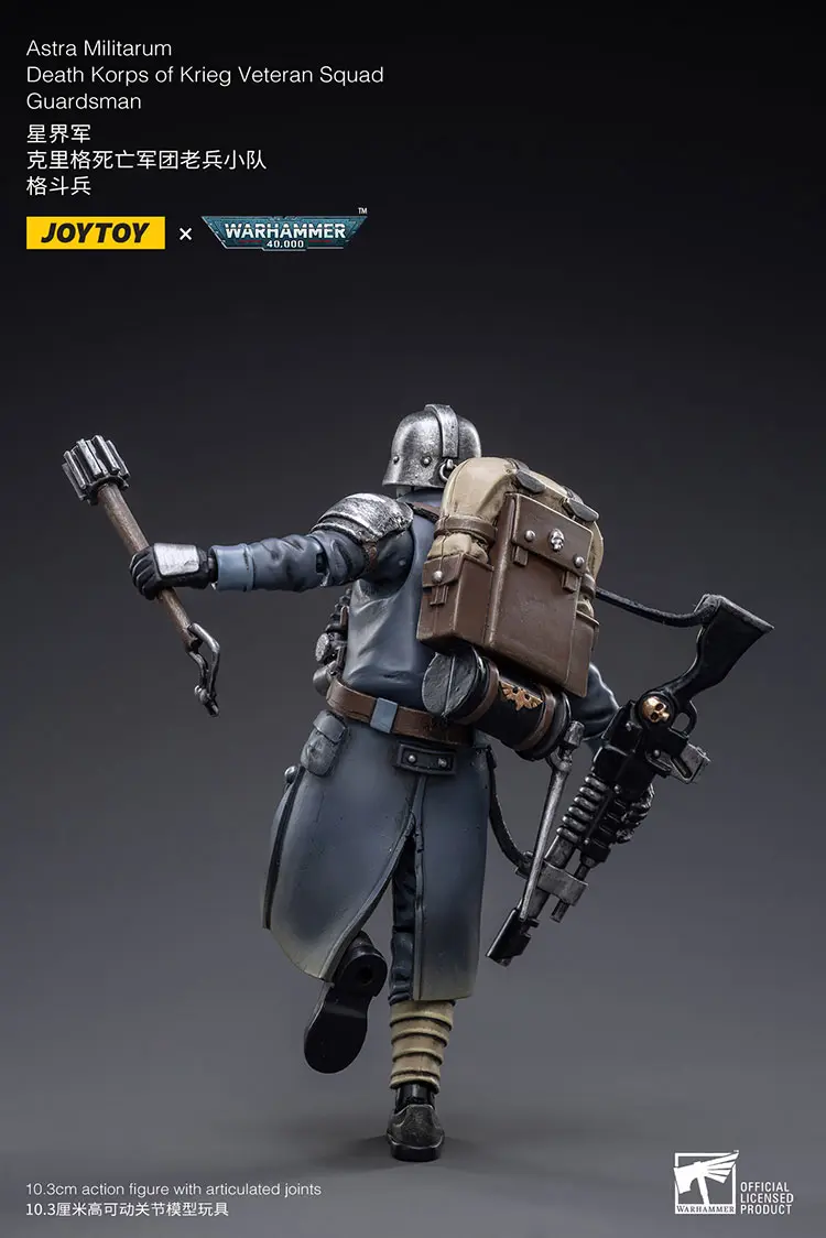 The Back Of Action Figure Astra Militarum Death Korps Of Krieg Veteran Squad Guardsman 1 18 Joytoy Warhammer 40k Rectangle Image