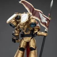 The Back Of Action Figure Blood Angels Sanguinary Guard 3 With Angelus Boltgun And Encarmine Spear 1 18 Joytoy Warhammer 40k Rectangle Image