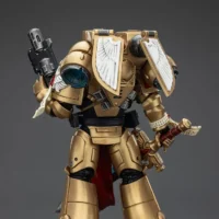 The Back Of Action Figure Blood Angels Sanguinary Guard With Inferno Pistol & Encarmine Blade 1 18 Joytoy Warhammer 40k Rectangle Image