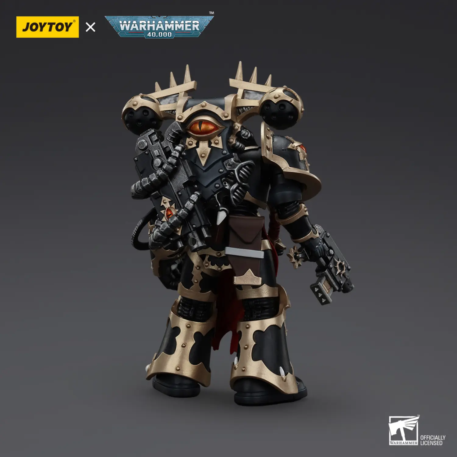 the back of Action Figure - Chaos Space Marines Black Legion Chosen with Bolt Pistol and Power Fist 1 18 - JOYTOY Warhammer 40K The Back Of Action Figure Chaos Space Marines Black Legion Chosen With Bolt Pistol And Power Fist 1 18 Joytoy Warhammer 40k