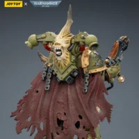 The Back Of Action Figure Chaos Space Marines Death Guard Plague Marine Champion With Plasma Pistol And Power Fist 1 18 Joytoy Warhammer 40k Rectangle Image