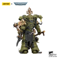 the back of Action Figure - Chaos Space Marines Death Guard Plague Marine (with Bubotic Axe and Plague Weapons) 1 18 - JOYTOY Warhammer 40K in whtie background The Back Of Action Figure Chaos Space Marines Death Guard Plague Marine (with Bubotic Axe And Plague Weapons) 1 18 Joytoy Warhammer 40k In Whtie Background