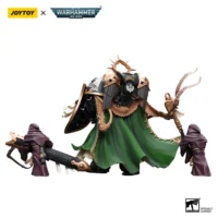 The Back Of Action Figure Dark Angels Primarch Lion El'jonson With Two Mysterious Watchers In The Dark 1 18 Joytoy Warhammer 40k In White Background