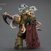 The Back Of Action Figure Death Guard Deathshroud Terminator 1 With Manreaper And Plaguespurter Gauntlet 1 18 Joytoy Warhammer 40k Rectangle Image
