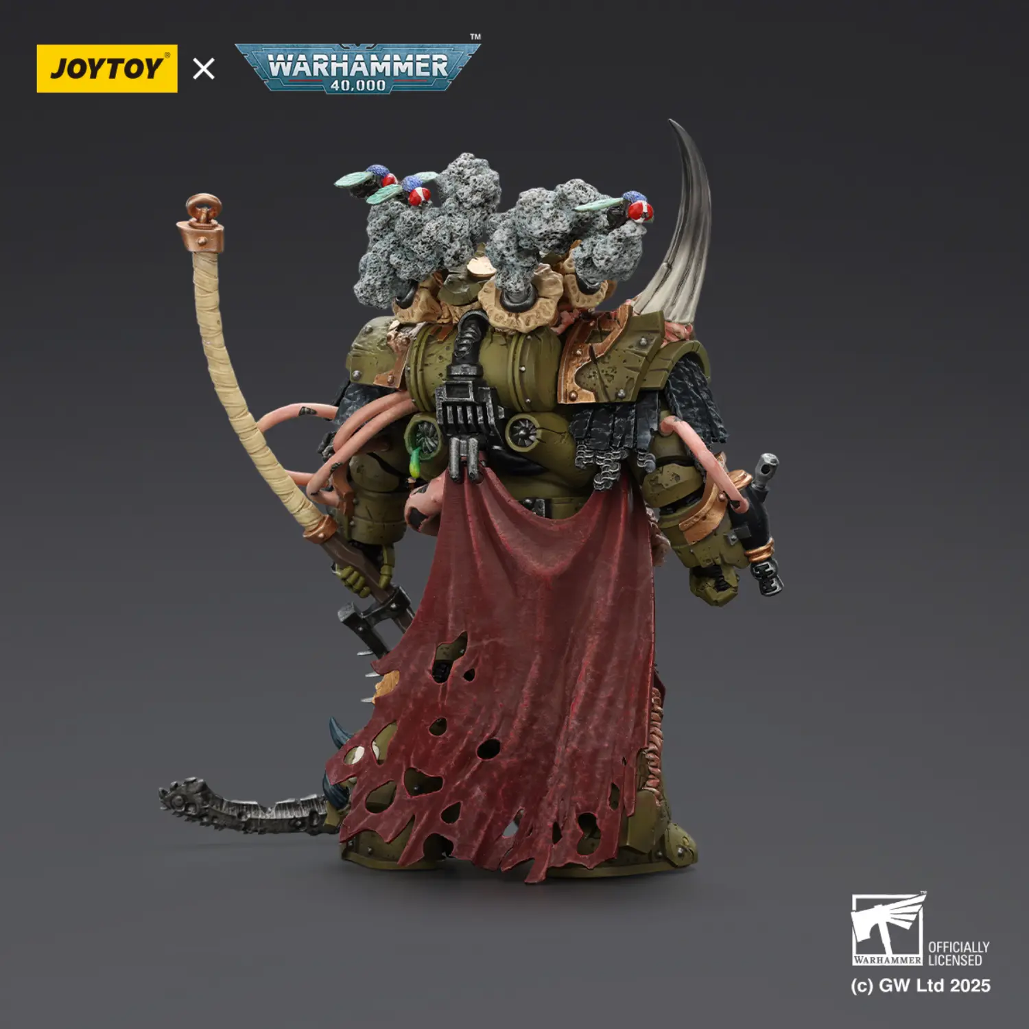 the back of Action Figure - Death Guard Deathshroud Terminators Champion with Manreaper and Plaguespurter Gauntlets 1 18 - JOYTOY Warhammer 40K The Back Of Action Figure Death Guard Deathshroud Terminators Champion With Manreaper And Plaguespurter Gauntlets 1 18 Joytoy Warhammer 40k
