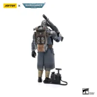 The Back Of Action Figure Demolitions Specialist Astra Militarum Death Korps Of Krieg Veteran Squad Guardsman 1 18 Joytoy Warhammer 40k In White Background