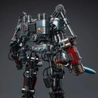 The Back Of Action Figure Grey Knights Nemesis Dreadknight With The Grey Knight Pilot 1 18 Joytoy Warhammer 40k Rectangle Image