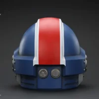 the back of Action Figure Helmet - Ultramarines Lieutenant Titus MkX 1 1 Life-Size Wearable Replica - JOYTOY Warhammer 40K rectangle image The Back Of Action Figure Helmet Ultramarines Lieutenant Titus Mkx 1 1 Life Size Wearable Replica Joytoy Warhammer 40k Rectangle Image