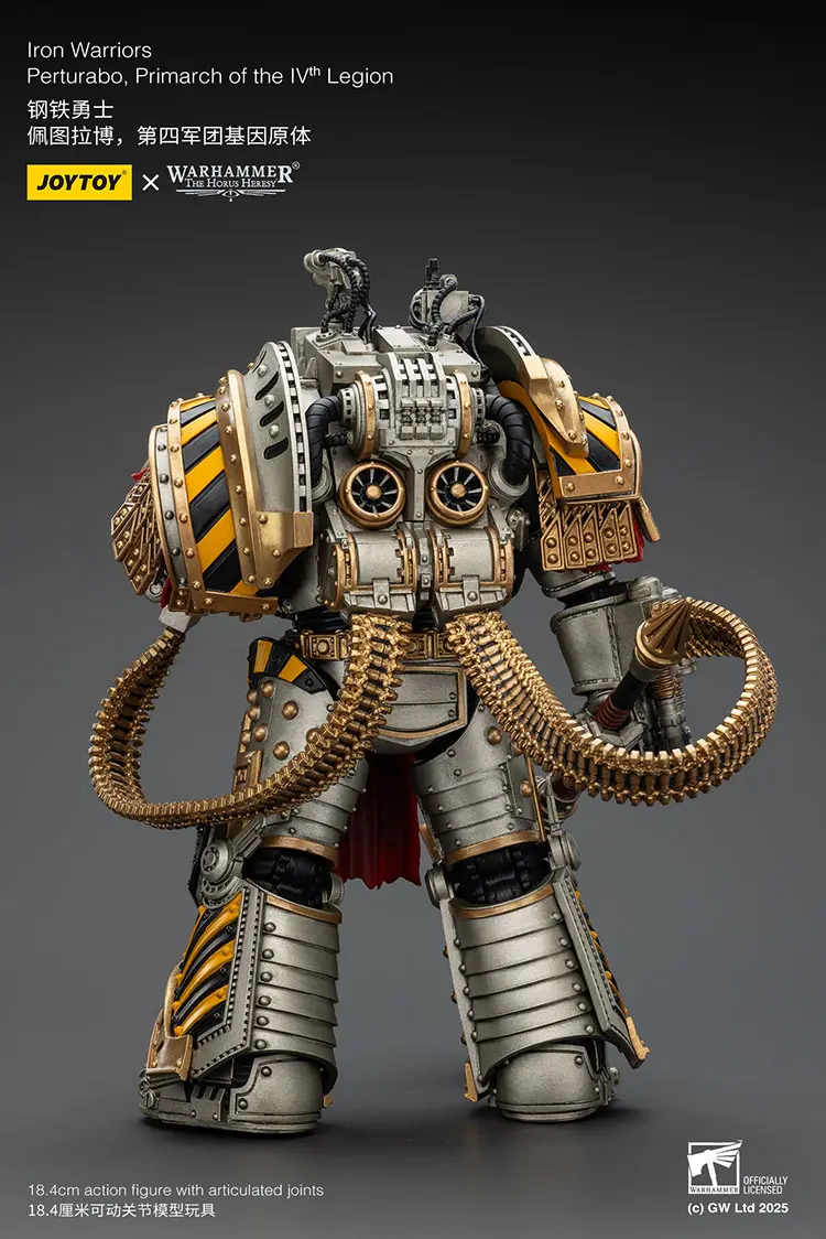 The Back Of Action Figure Iron Warriors Perturabo, Primarch Of The Ivth Legion 1 18 Jotyoy Warhammer The Horus Heresy Rectangle Image