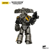 The Back Of Action Figure Iron Warriors Tyrant Siege Master Terminator With Rocket Launcher 1 18 Jotyoy Warhammer The Horus Heresy In White Background