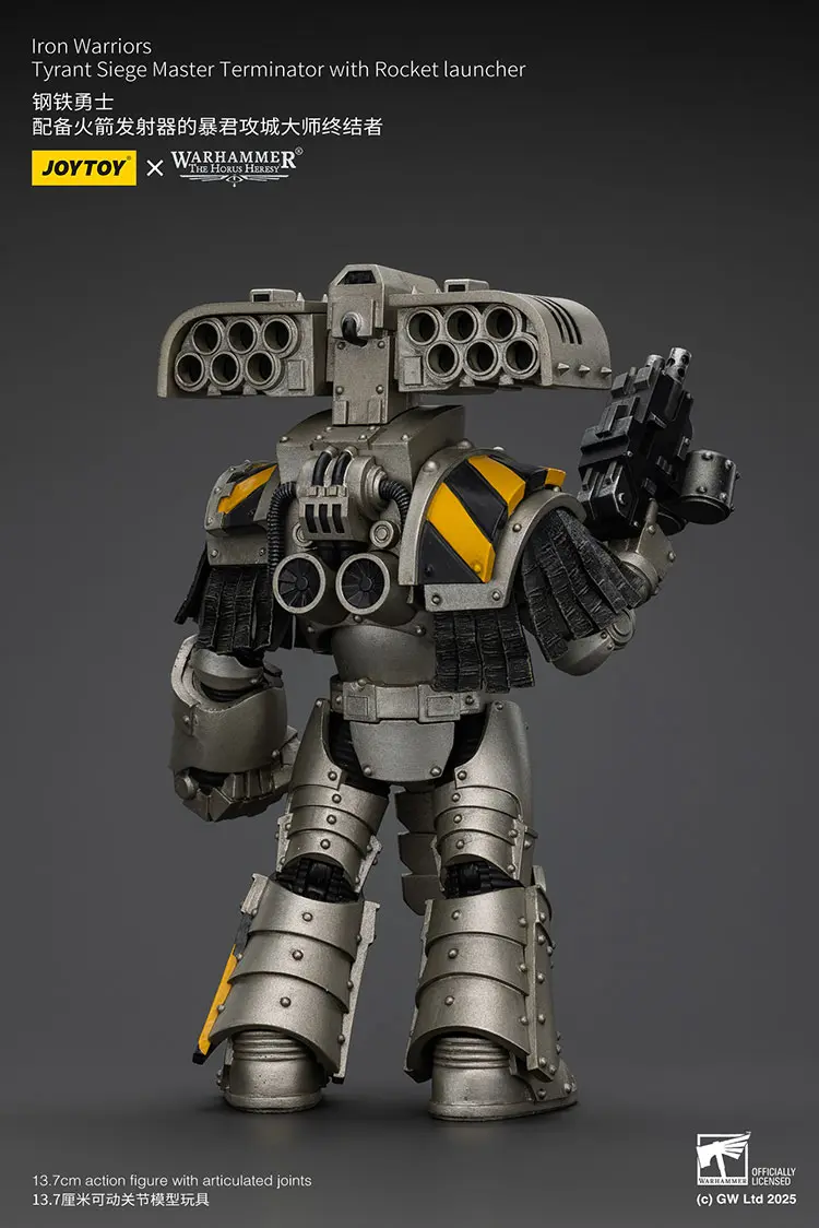 The Back Of Action Figure Iron Warriors Tyrant Siege Master Terminator With Rocket Launcher 1 18 Jotyoy Warhammer The Horus Heresy Rectangle Image