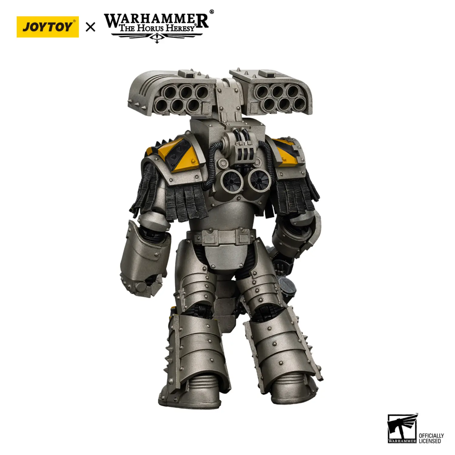 the back of Action Figure - Iron Warriors Tyrant Siege Terminator with Rocket launcher 1 18 - JOTYOY Warhammer The Horus Heresy in white background The Back Of Action Figure Iron Warriors Tyrant Siege Terminator With Rocket Launcher 1 18 Jotyoy Warhammer The Horus Heresy In White Background