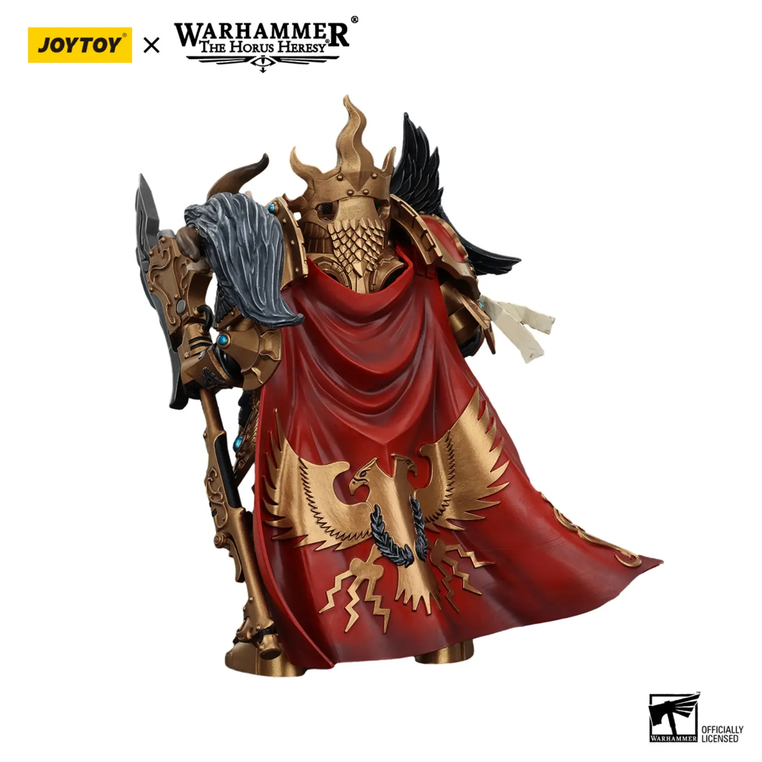 the back of Action Figure - Legio Custodes Constantin Valdor, Captain-General of the Legio Custodes 1 18 - JOTYOY Warhammer The Horus Heresy in white background The Back Of Action Figure Legio Custodes Constantin Valdor, Captain General Of The Legio Custodes 1 18 Jotyoy Warhammer The Horus Heresy In White Background