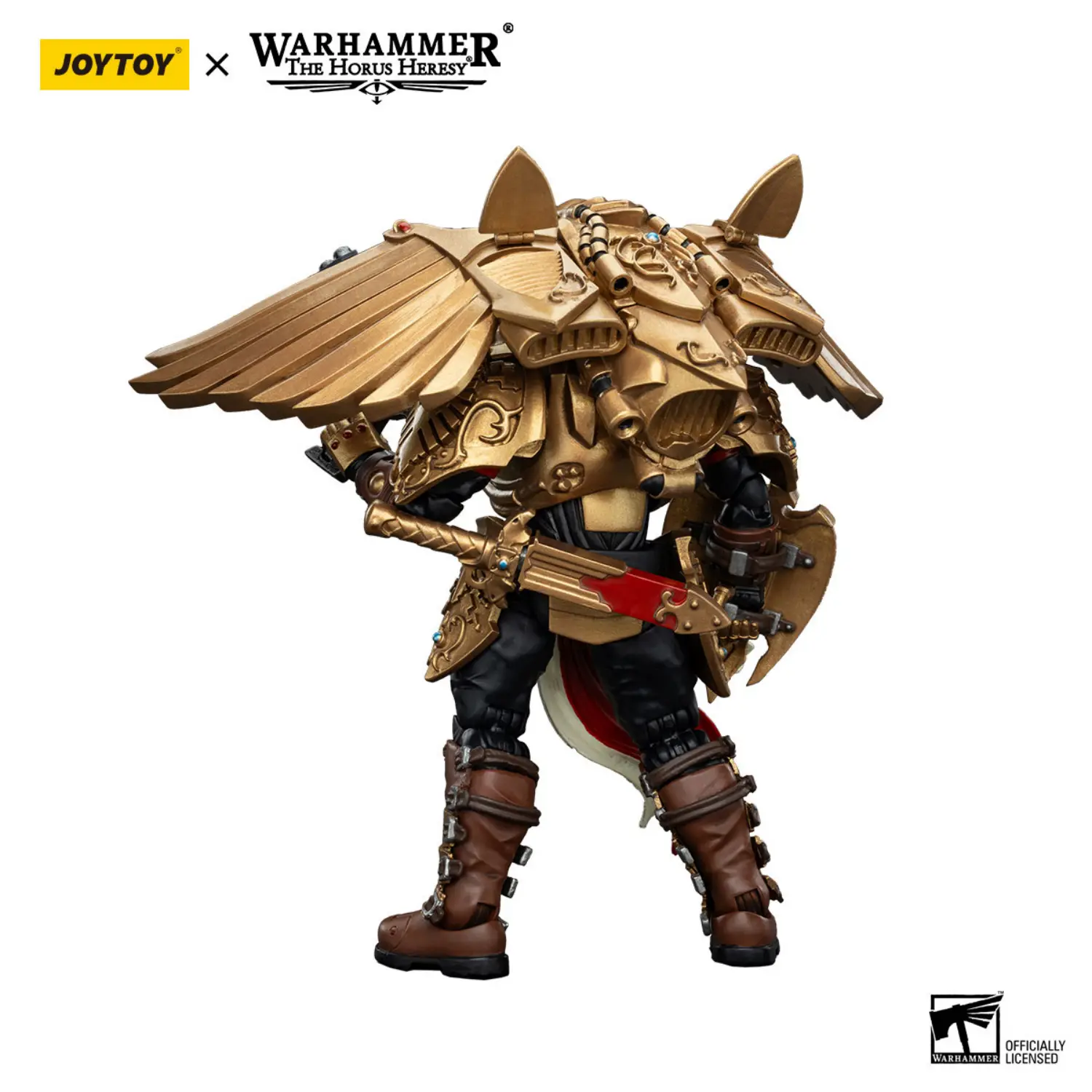 the back of Action Figure - Legio Custodes Custodian Venatari with Kinetic Destroyer 1 18 - JOTYOY Warhammer The Horus Heresy in white background The Back Of Action Figure Legio Custodes Custodian Venatari With Kinetic Destroyer 1 18 Jotyoy Warhammer The Horus Heresy In White Background
