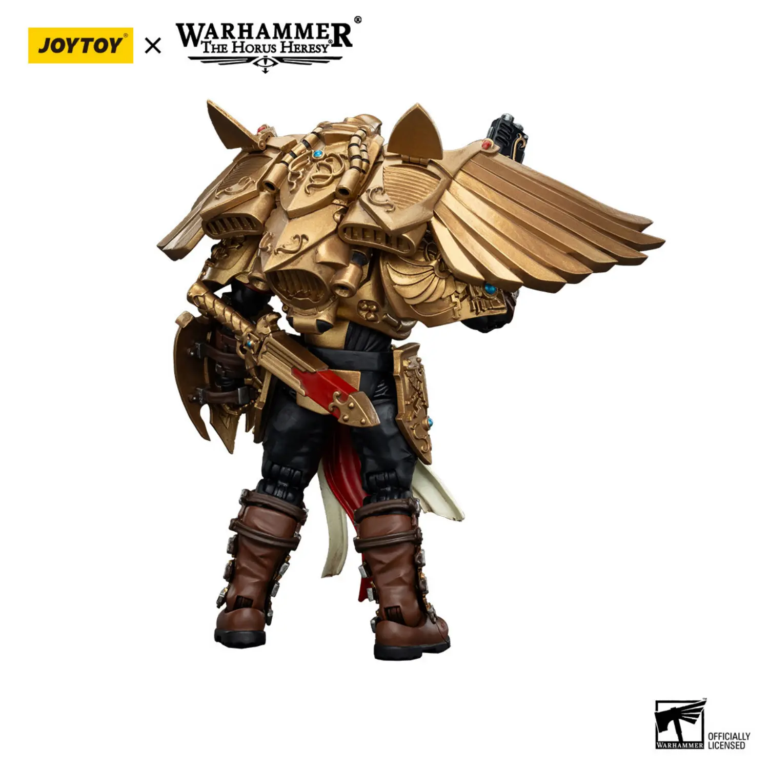 the back of Action Figure - Legio Custodes Venatari with Kinetic Destroyer 1 18 - JOTYOY Warhammer The Horus Heresy in white background The Back Of Action Figure Legio Custodes Venatari With Kinetic Destroyer 1 18 Jotyoy Warhammer The Horus Heresy In White Background