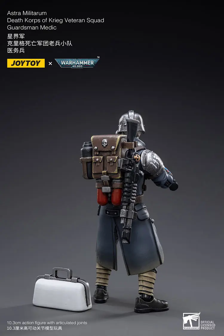 the back of Action Figure - Medic Astra Militarum Death Korps of Krieg Veteran Squad Guardsman 1 18 - JOYTOY Warhammer 40K rectangle image The Back Of Action Figure Medic Astra Militarum Death Korps Of Krieg Veteran Squad Guardsman 1 18 Joytoy Warhammer 40k Rectangle Image