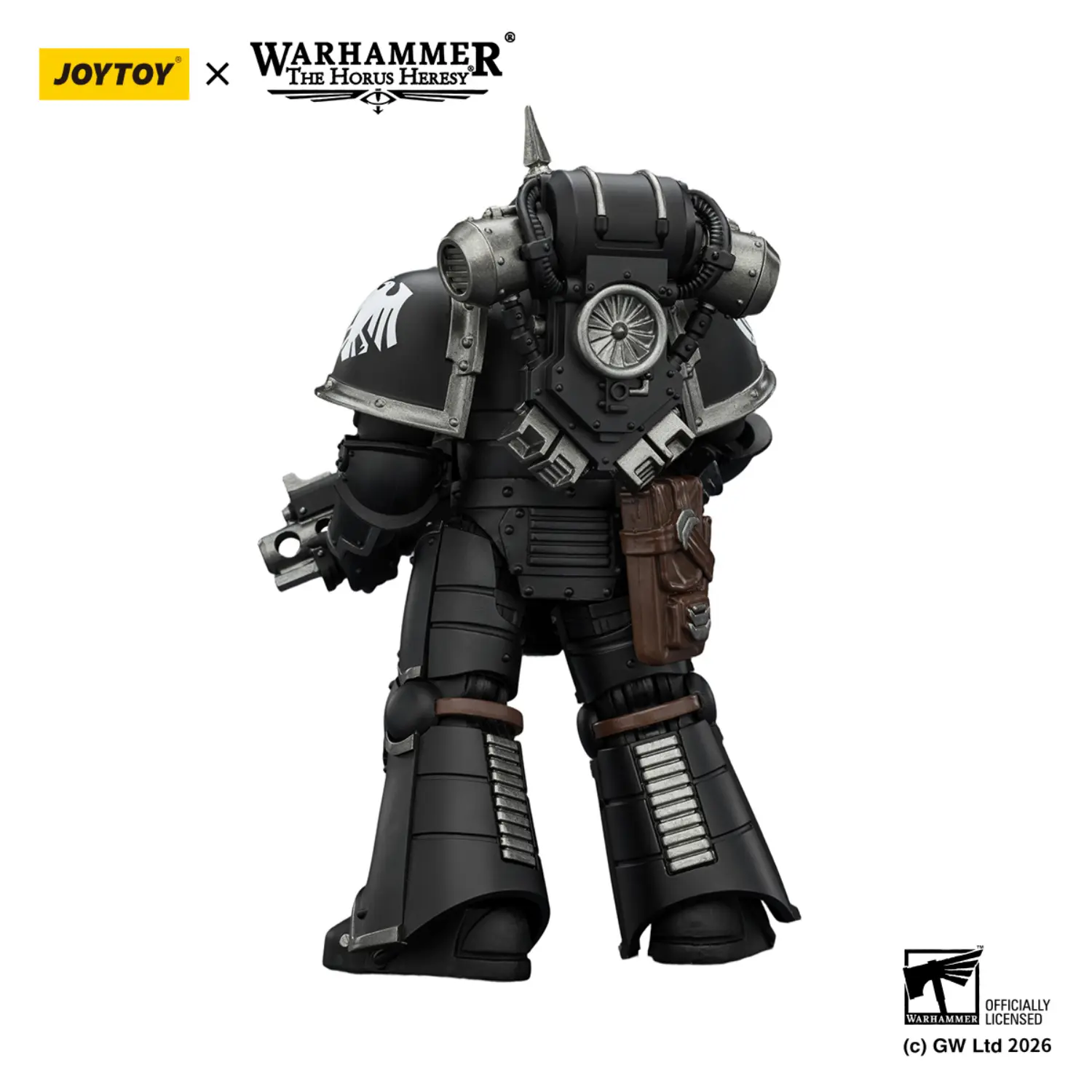 the back of Action Figure - Raven Guard MK III Tactical Legionary with Bolter and Bolt Pistol 1 18 - JOTYOY Warhammer The Horus Heresy in white background The Back Of Action Figure Raven Guard Mk Iii Tactical Legionary With Bolter And Bolt Pistol 1 18 Jotyoy Warhammer The Horus Heresy In White Background