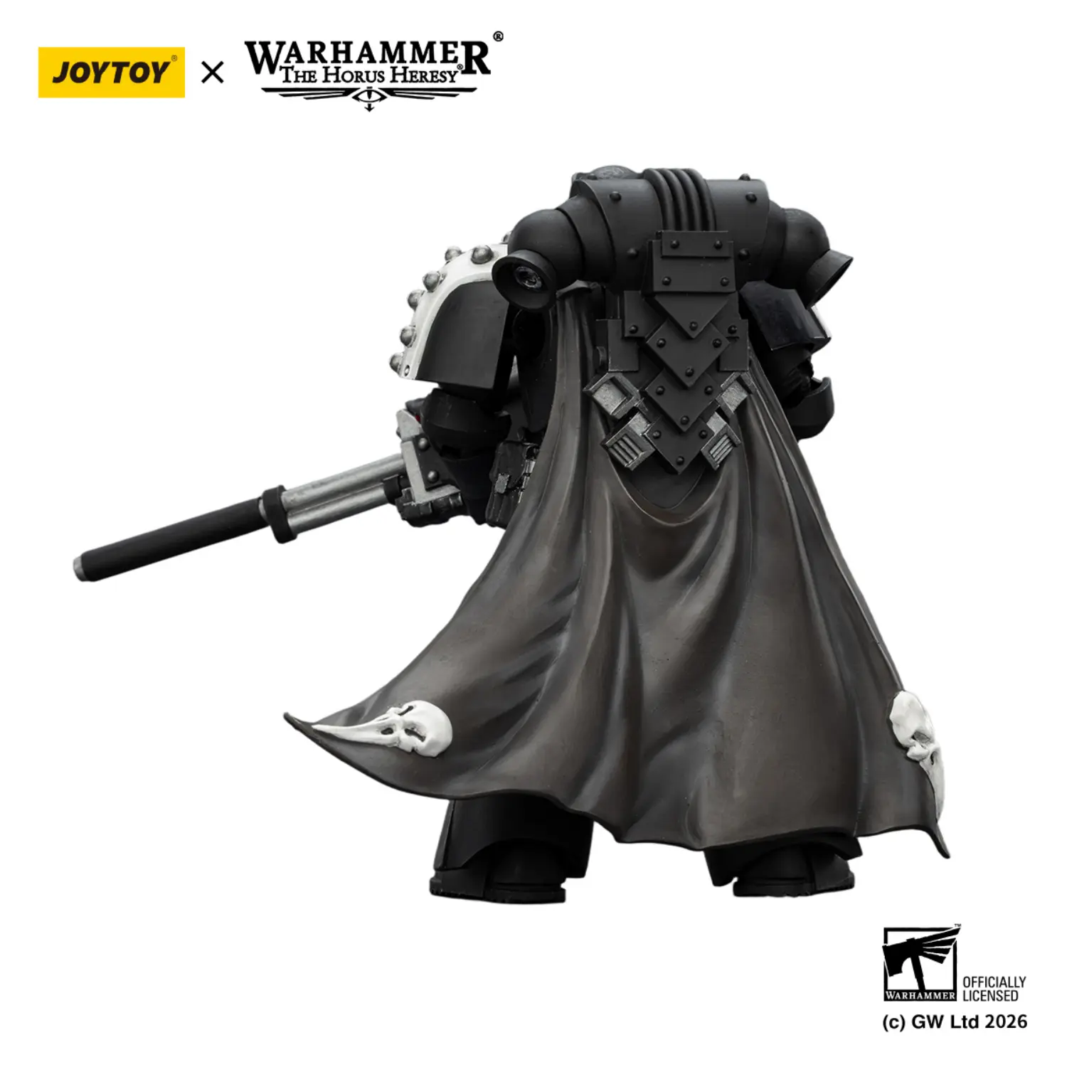 The Back Of Action Figure Raven Guard Mor Deythan With Nemesis Bolt Rifle 1 18 Jotyoy Warhammer The Horus Heresy In White Background