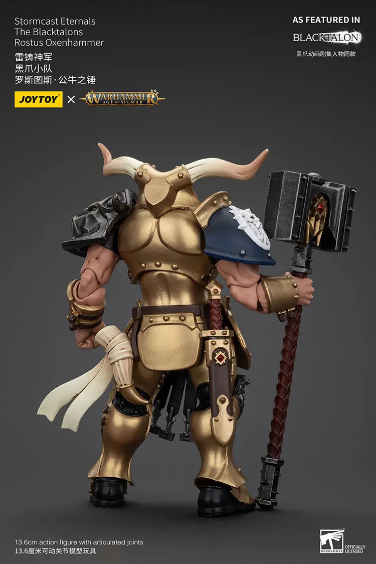 The Back Of Action Figure Rostus Oxenhammer Stormcast Eternals The Blacktalons 1 18 Jotyoy Warhammer Age Of Sigmar Rectangle Image