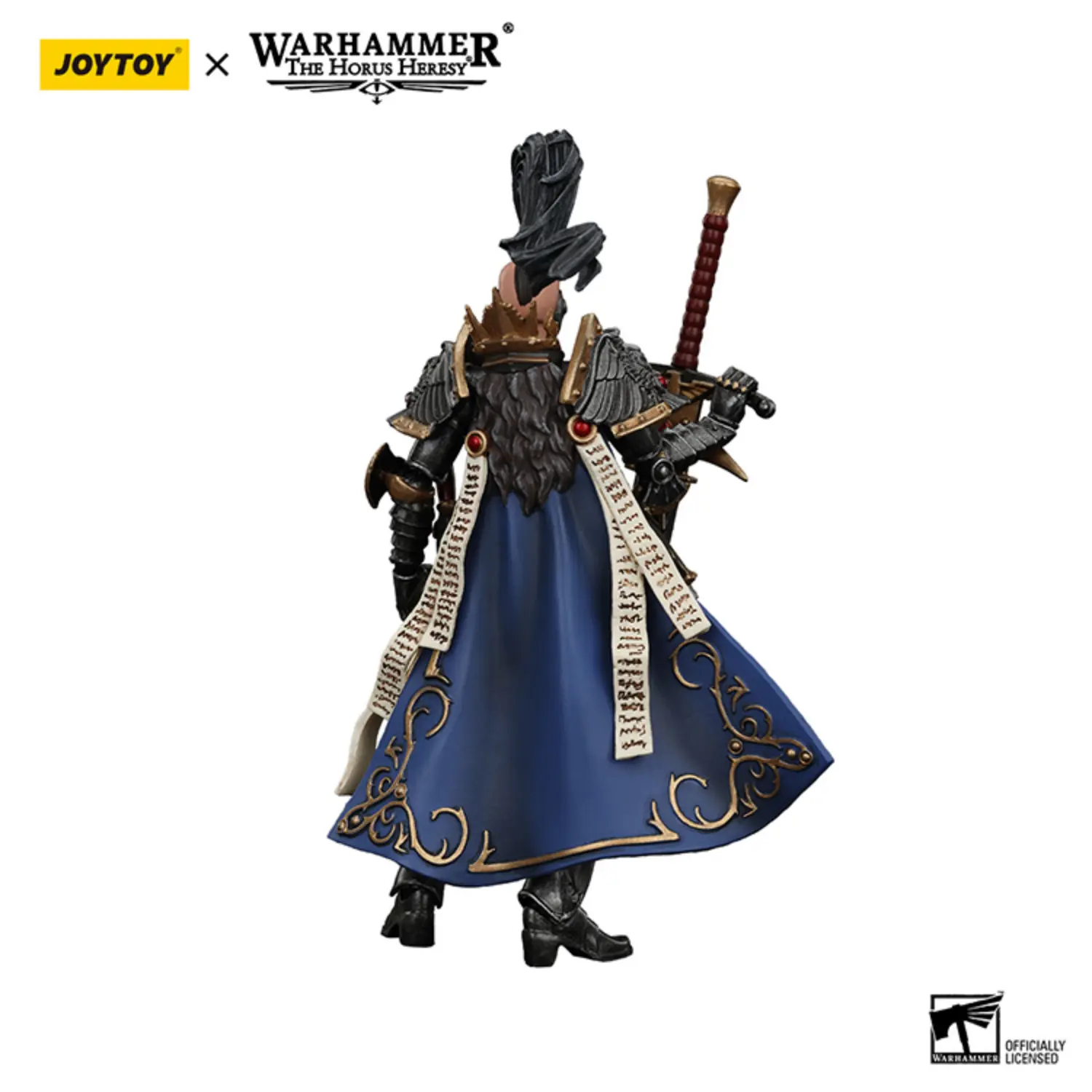 The Back Of Action Figure Sisters Of Silence Knight Commander Jenetia Krole 1 18 Jotyoy Warhammer The Horus Heresy In White Background