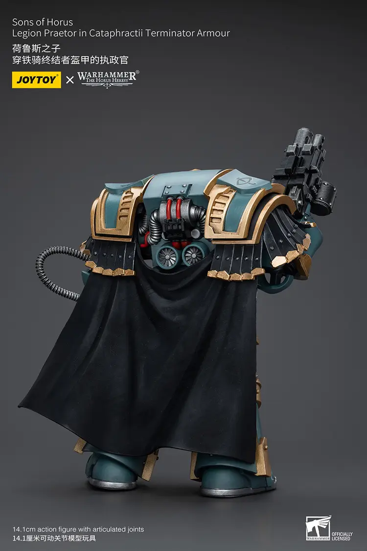 The Back Of Action Figure Sons Of Horus Legion Praetor In Cataphractii Terminator Armour 1 18 Jotyoy Warhammer The Horus Heresy Rectangle Image