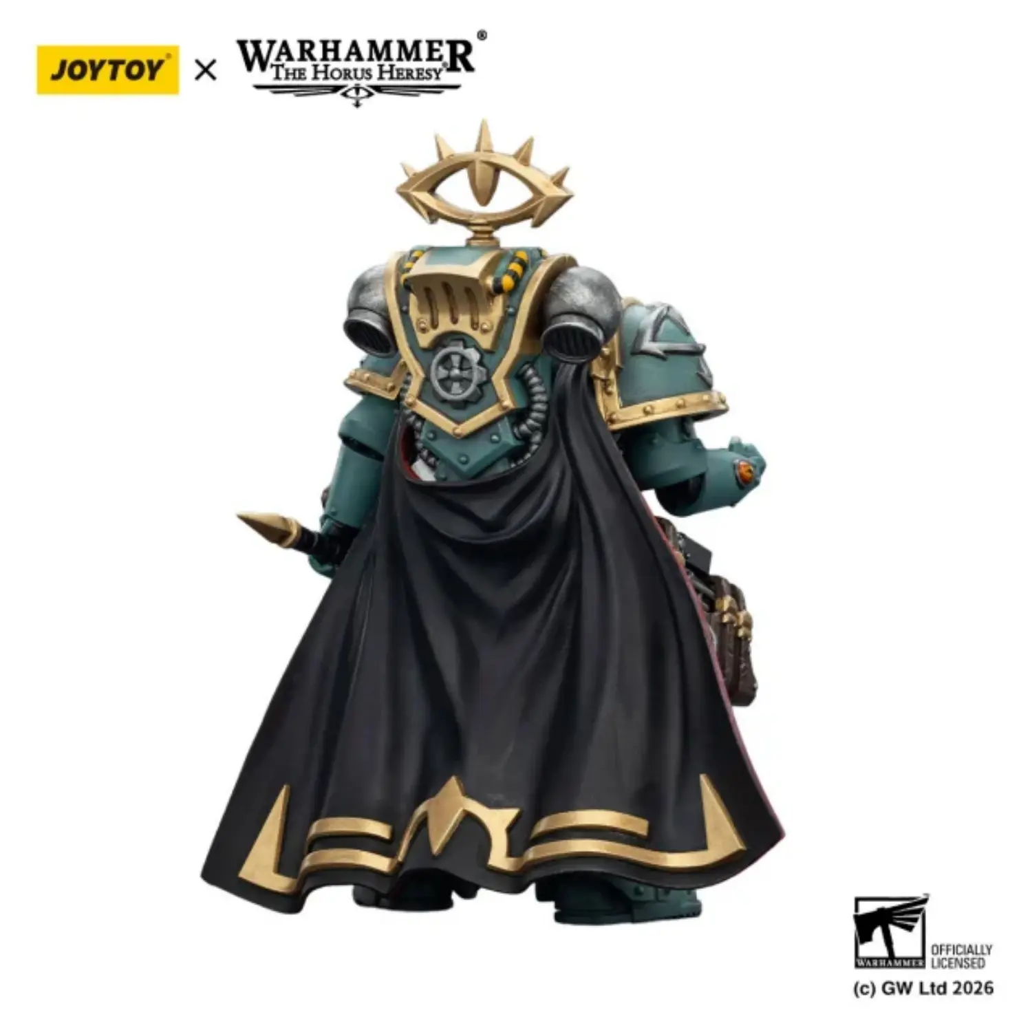 The Back Of Action Figure Sons Of Horus Tybalt Marr, Captain Of The 18th Company 1 18 Jotyoy Warhammer The Horus Heresy In White Background