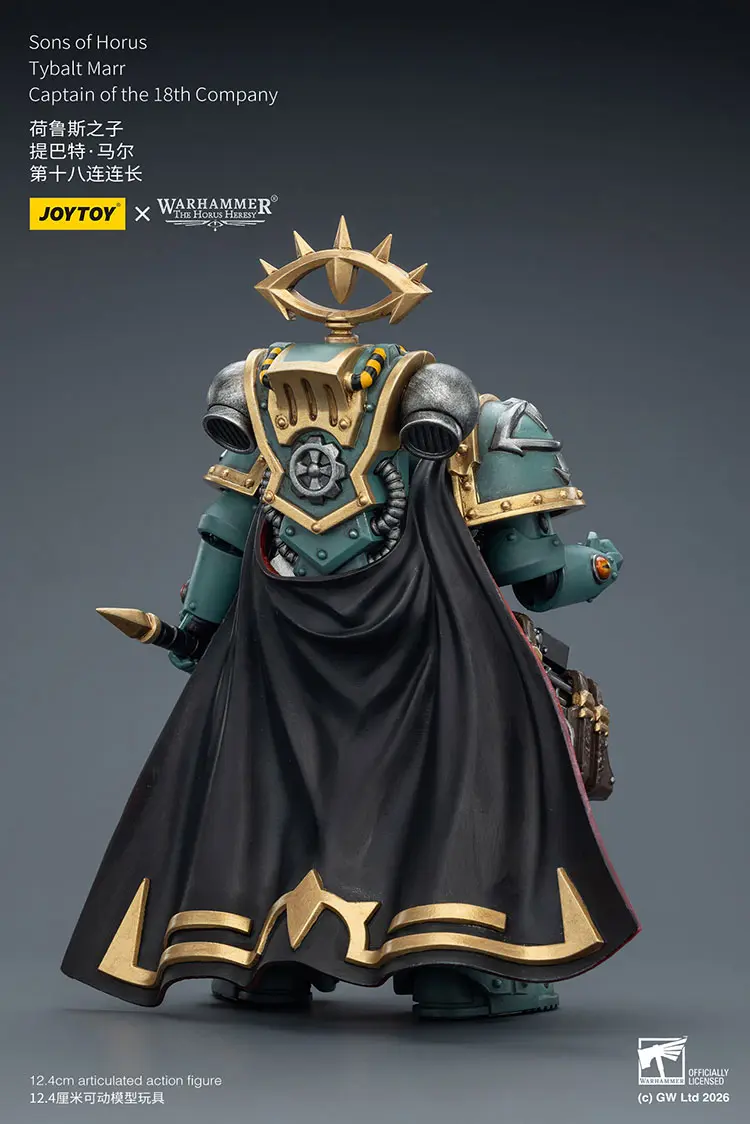 The Back Of Action Figure Sons Of Horus Tybalt Marr, Captain Of The 18th Company 1 18 Jotyoy Warhammer The Horus Heresy Rectangle Image