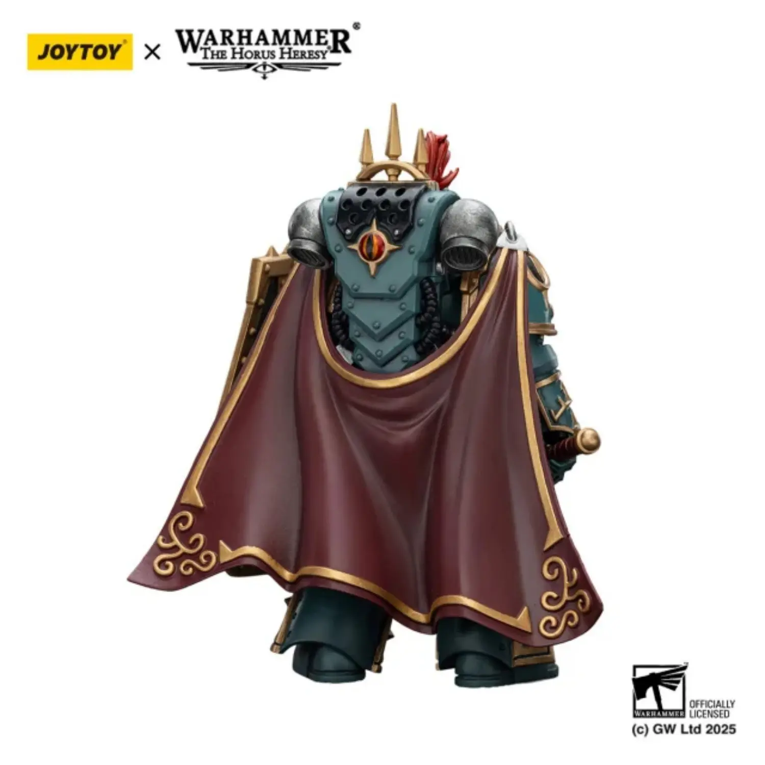 The Back Of Action Figure Sons Of Horus ‘little’ Horus Aximand, Captain Of The 5th Company 1 18 Jotyoy Warhammer The Horus Heresy In White Background