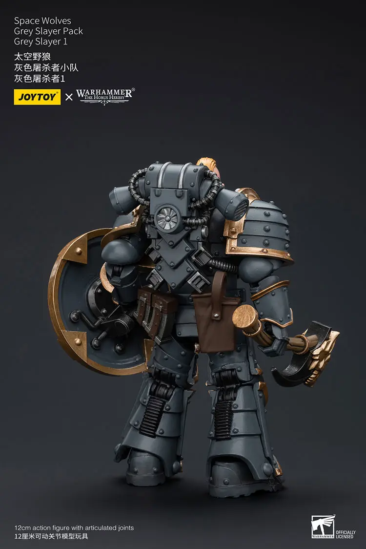 The Back Of Action Figure Space Wolves Grey Slayer 1 (grey Slayer Pack) 1 18 Jotyoy Warhammer The Horus Heresy Rectangle Image