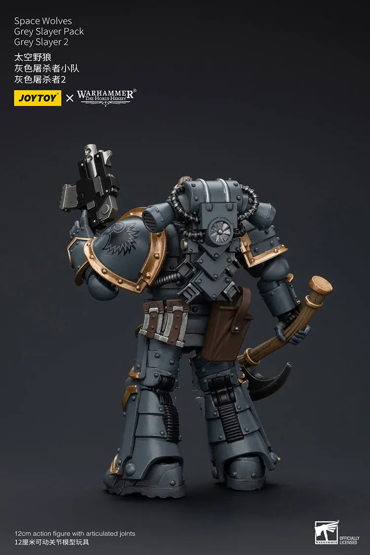 The Back Of Action Figure Space Wolves Grey Slayer 2 (grey Slayer Pack) 1 18 Jotyoy Warhammer The Horus Heresy Rectangle Image