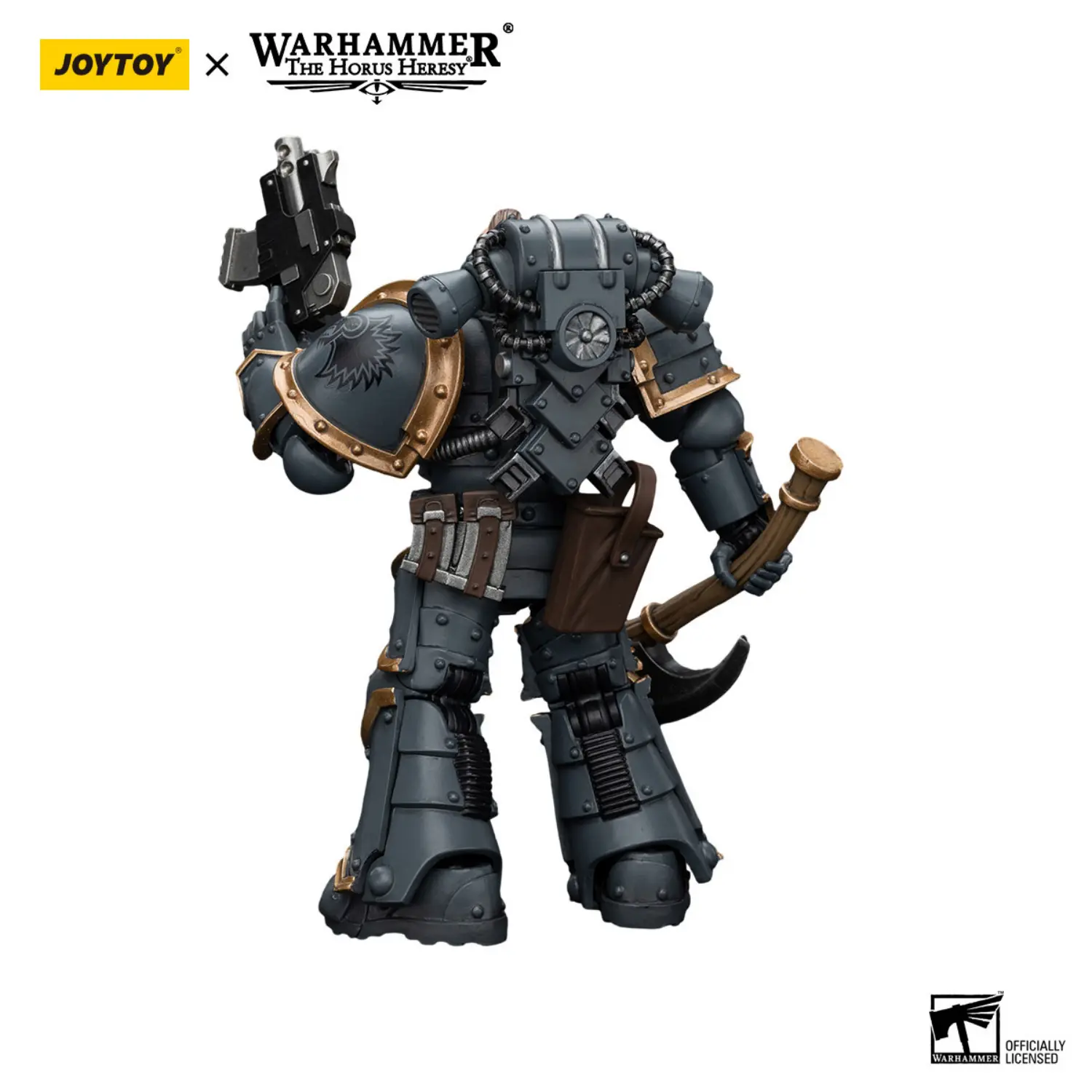 The Back Of Action Figure Space Wolves Grey Slayer 2 (grey Slayer Pack) 1 18 Jotyoy Warhammer The Horus Heresy