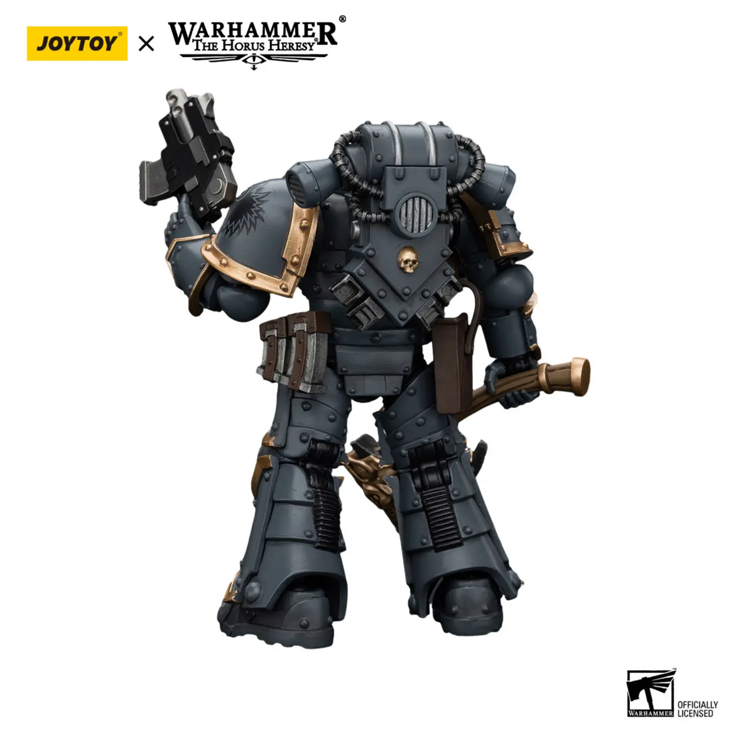 The Back Of Action Figure Space Wolves Grey Slayer 3 (grey Slayer Pack) 1 18 Jotyoy Warhammer The Horus Heresy In White Background