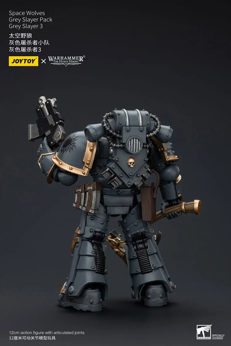 The Back Of Action Figure Space Wolves Grey Slayer 3 (grey Slayer Pack) 1 18 Jotyoy Warhammer The Horus Heresy Rectangle Image
