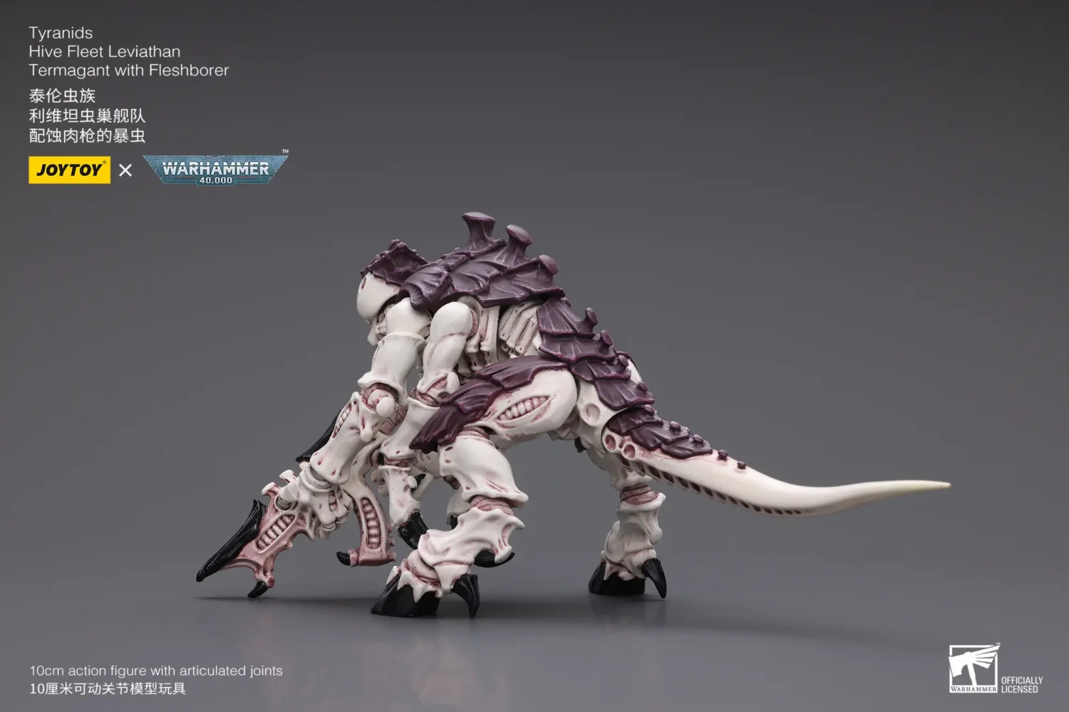 the back of Action Figure - Tyranids Hive Fleet Leviathan Termagant with Fleshborer 1 18 - JOYTOY Warhammer 40K rectangle image The Back Of Action Figure Tyranids Hive Fleet Leviathan Termagant With Fleshborer 1 18 Joytoy Warhammer 40k Rectangle Image