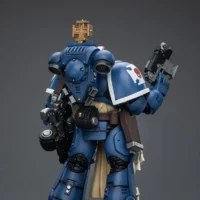 the back of Action Figure - Ultramarines Sternguard Veteran Sergeant 1 18 - JOYTOY Warhammer 40K rectangle image The Back Of Action Figure Ultramarines Sternguard Veteran Sergeant 1 18 Joytoy Warhammer 40k Rectangle Image