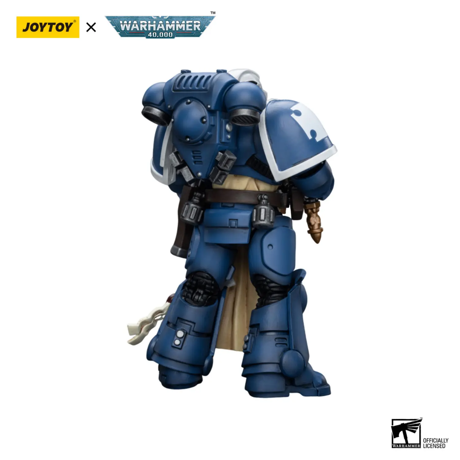 the back of Action Figure - Ultramarines Sternguard Veteran with Combi-Plasma 1 18 - JOYTOY Warhammer 40K in white background The Back Of Action Figure Ultramarines Sternguard Veteran With Combi Plasma 1 18 Joytoy Warhammer 40k In White Background