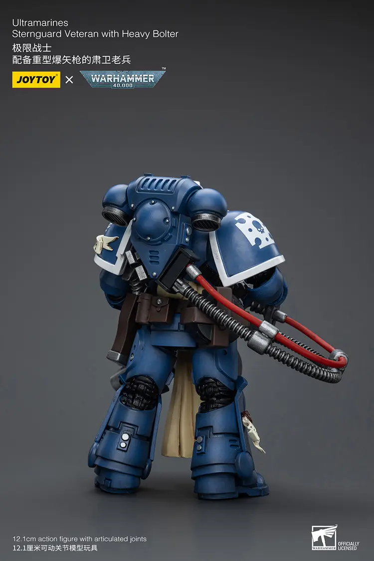 the back of Action Figure - Ultramarines Sternguard Veteran with Heavy Bolter 1 18 - JOYTOY Warhammer 40K rectangle image The Back Of Action Figure Ultramarines Sternguard Veteran With Heavy Bolter 1 18 Joytoy Warhammer 40k Rectangle Image