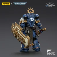 the back of Action Figure - Ultramarines Torvald with Power Sword, Stormshield and Bolt Pistol 1 18 - JOYTOY Warhammer 40K The Back Of Action Figure Ultramarines Torvald With Power Sword, Stormshield And Bolt Pistol 1 18 Joytoy Warhammer 40k