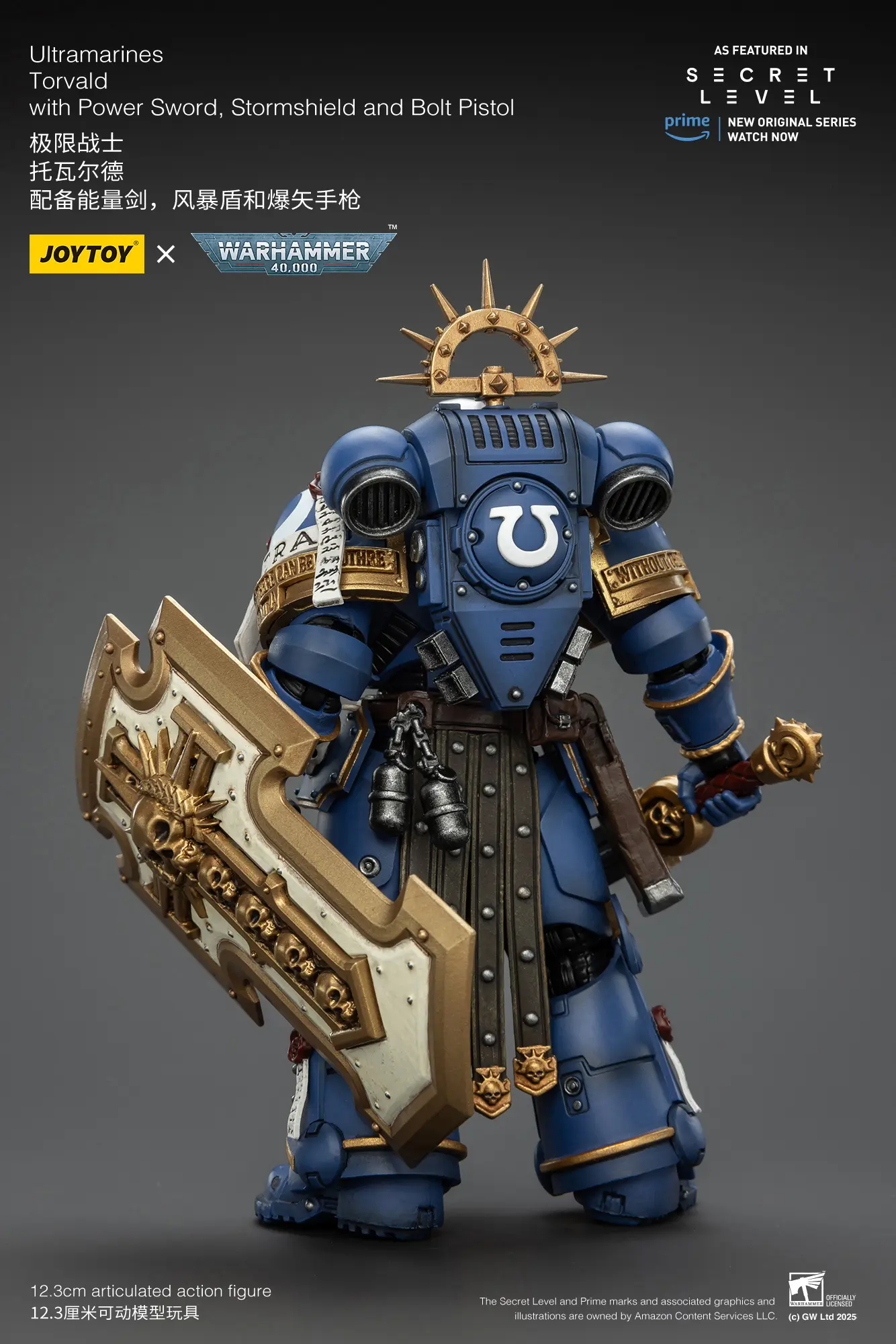the back of Action Figure - Ultramarines Torvald with Power Sword, Stormshield and Bolt Pistol 1 18 - JOYTOY Warhammer 40K rectangle image The Back Of Action Figure Ultramarines Torvald With Power Sword, Stormshield And Bolt Pistol 1 18 Joytoy Warhammer 40k Rectangle Image