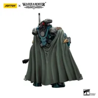 The Back Of The Action Figure Alpha Legion Exodus 'the One Who Is Many' With Sniper Rifle And Power Dagger 1 18 Jotyoy Warhammer The Horus Heresy In White Background