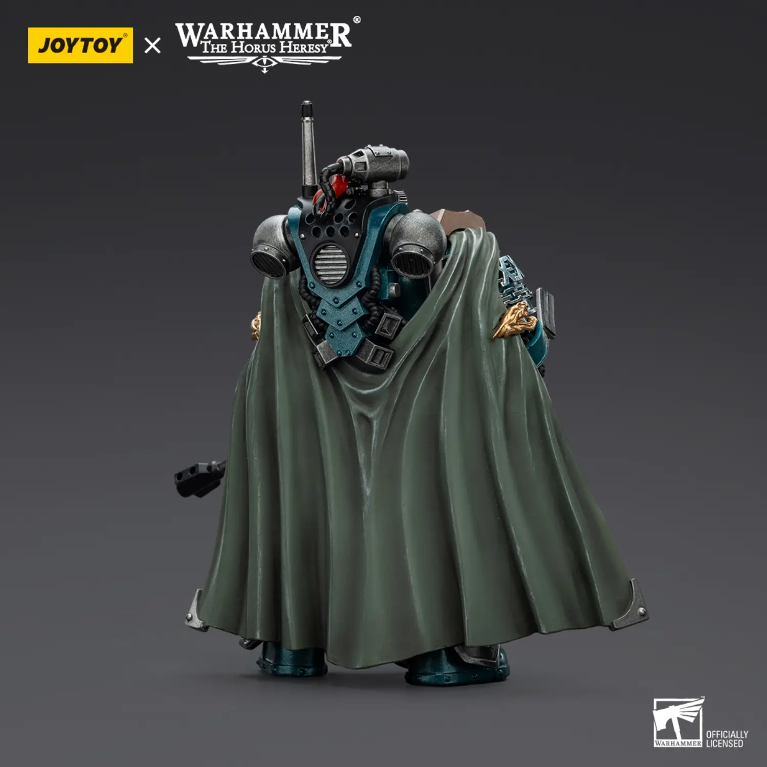 The Back Of The Action Figure Alpha Legion Exodus 'the One Who Is Many' With Sniper Rifle And Power Dagger 1 18 Jotyoy Warhammer The Horus Heresy