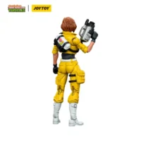 the back of the Action Figure - April O'Neil with Baby Turtles TMNT Nickelodeon 1 18 - JOYTOY Teenage Mutant Ninja Turtles in white background The Back Of The Action Figure April O'neil With Baby Turtles Tmnt Nickelodeon 1 18 Joytoy Teenage Mutant Ninja Turtles In White Background