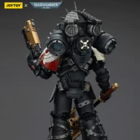 The Back Of The Action Figure Blood Angels Lemartes With Jump Pack, Blood Crozius And Absolver Bolt Pistol 1 18 Joytoy Warhammer 40k Rectangle Image
