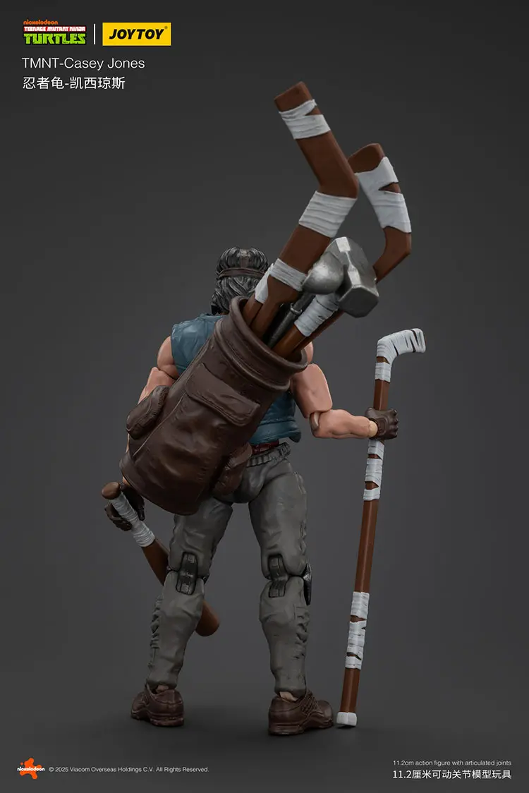 The Back Of The Action Figure Casey Jones Tmnt Nickelodeon 1 18 Joytoy Teenage Mutant Ninja Turtles Rectangle Image